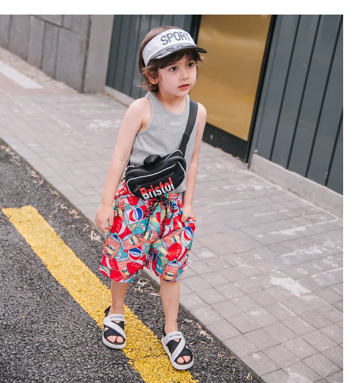 BOY'S Korean-style Shorts Children Western Style Beach Shorts Small CHILDREN'S Baby Fashion Child Summer Pants Thin New Sty