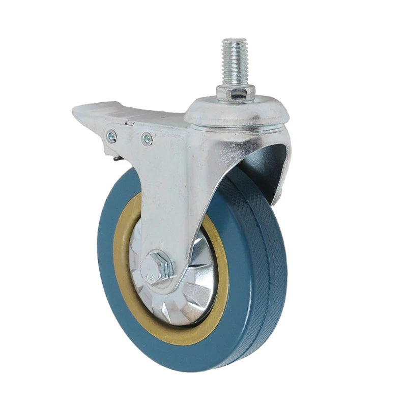 New PVC Casters 4pcs Casters Heavy Duty Pneumatic Caster Wheels No Noise Wheels L9#2