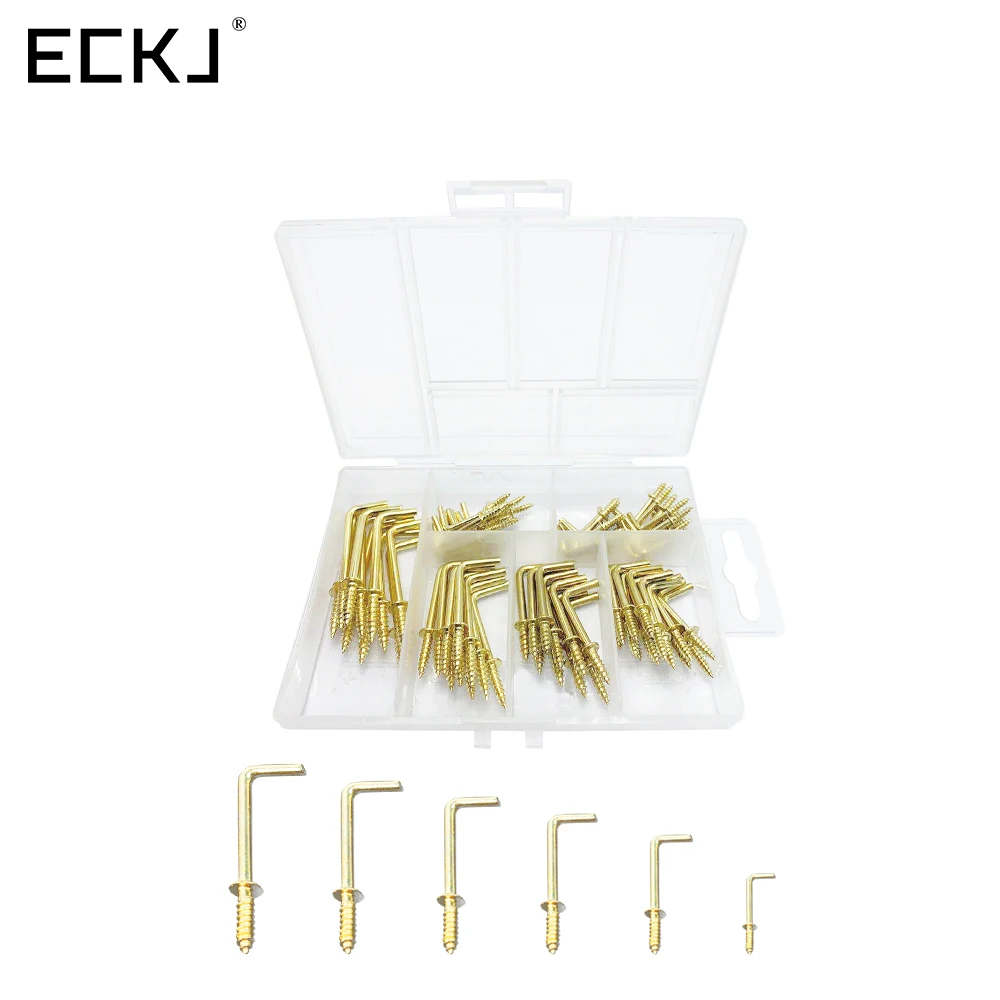 ECKJ 85 шт./компл. прямоугольный винтовой крючок для шкафа квадратная зеркальная