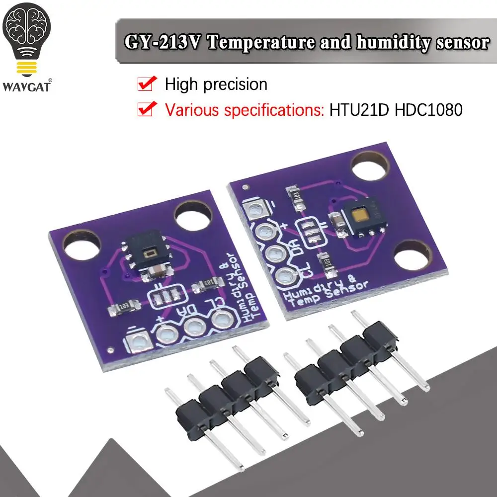 IIC I2C GY-213 GY-213V-SHT20 SHT20 HDC1080 Temperature Humidity Measure Sensor Module Breakout Transducers Board 2.7uW 1.5V 3.6V