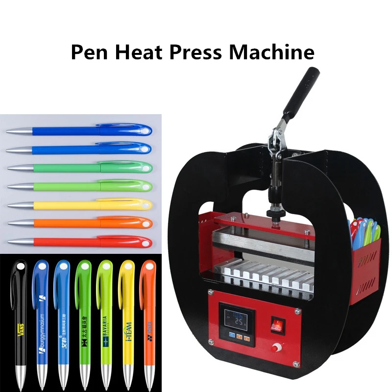 

New Style 10 Workplates LCD Panel Hot stamp Printer Ballpoint Logo Printing Small Sublimation Transfer Pen Heat Press Machine