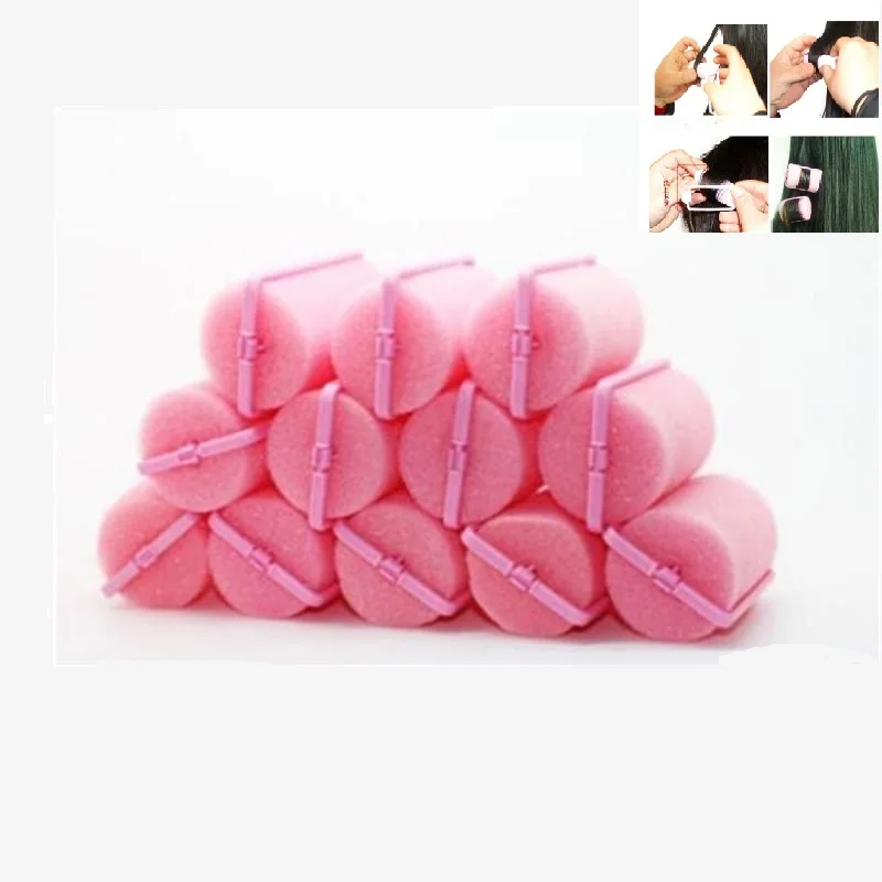 12 Pcs Soft Hair Curler Roller Curl Hair Bendy Rollers DIY Magic Hair Curlers Tool Styling Rollers Sponge Hair Curling