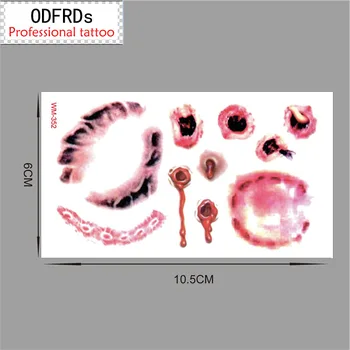 

Halloween waterproof temporary tattoo tatoo henna fake flash tattoo stickers Taty tatto Bullet hole