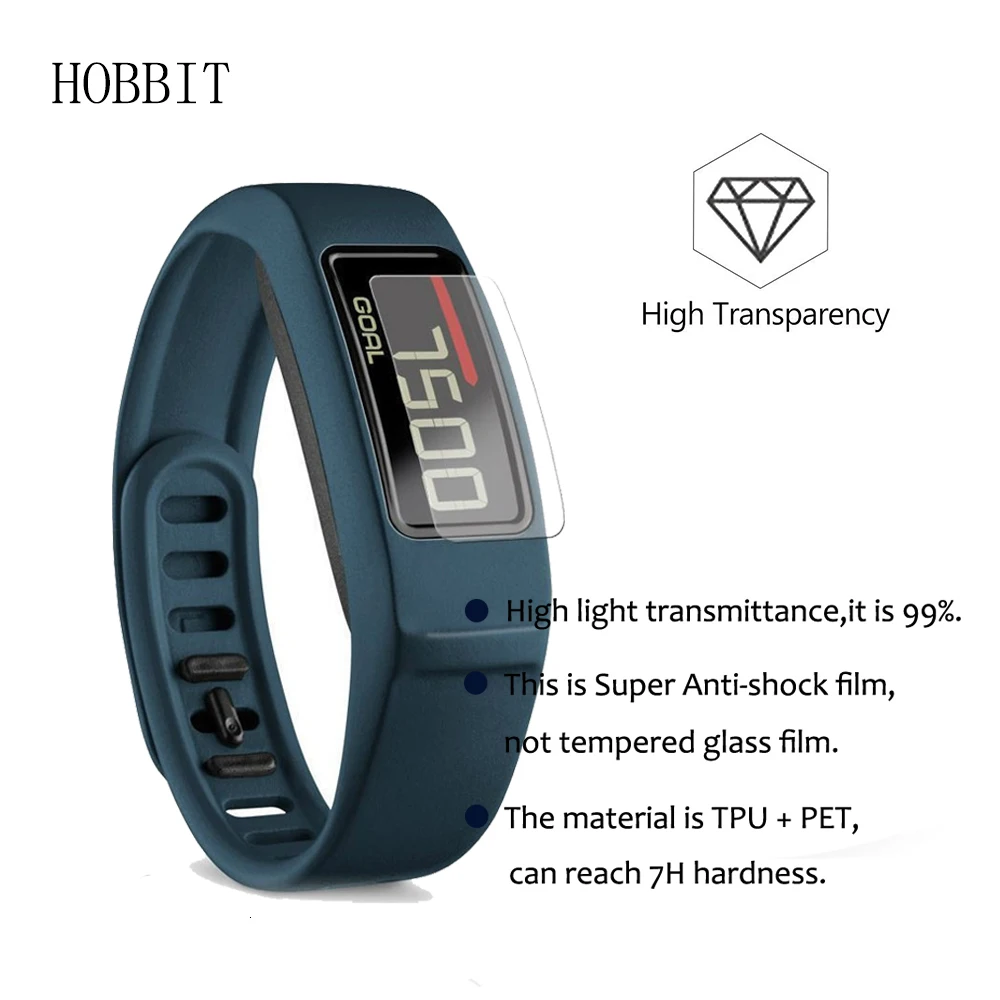 3 шт. в упаковке для Garmin Vivofit 2, спортивные Смарт-часы, ремешок, ЖК-аксессуары, анти-шок, Взрывозащищенная защита экрана, пленка против царапин