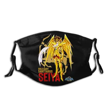 

Dustproof Protection Cover Saint Seiya Sagittarius Reusable Face Mask With PM2.5 Filters Anime Respirator Muffle