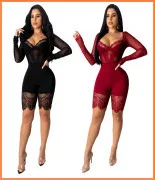 New Spring Winter Women Skinny Jumpsuit Slash Neck Three Quarter Sleeve Solid Color Feather Rompers Sexy Night Club Party Outfit