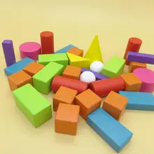 

32Pcs/Set Wooden 3D Geometry Solid Blocks Kids Learning Math Educational Toy