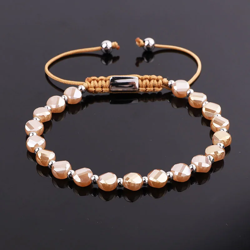 New Design Women Bracelet Glass Crystal Beads Macrame Friendship Birthstone Bracelet Women Jewelry Gift - Image 4