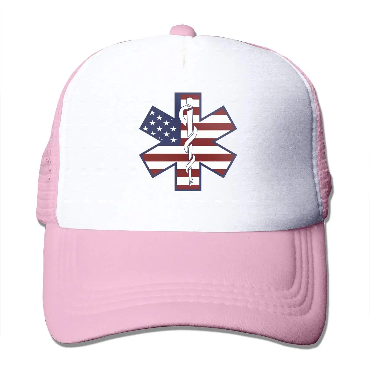 Мужская кепка водителя грузовика с американским флагом EMS EMT2 Мужская и женская Регулируемая Кепка с сеткой модная кепка