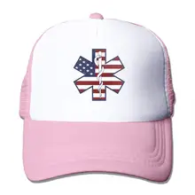 Мужская кепка водителя грузовика с американским флагом EMS EMT2 Мужская и женская Регулируемая Кепка с сеткой модная кепка