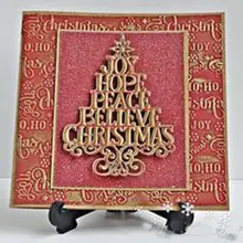 Merry X'mas DIY металлические режущие штампы Трафаретный Скрапбукинг альбом бумажные карты ремесла GXMA