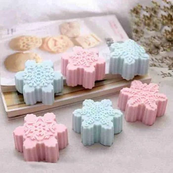 

Silicone Snowflake Mold DIY Handmade Soap Pudding Moon Mould Candy Chocolate Cake Decorating Tools Fondant Sugarcraft Cake Mold