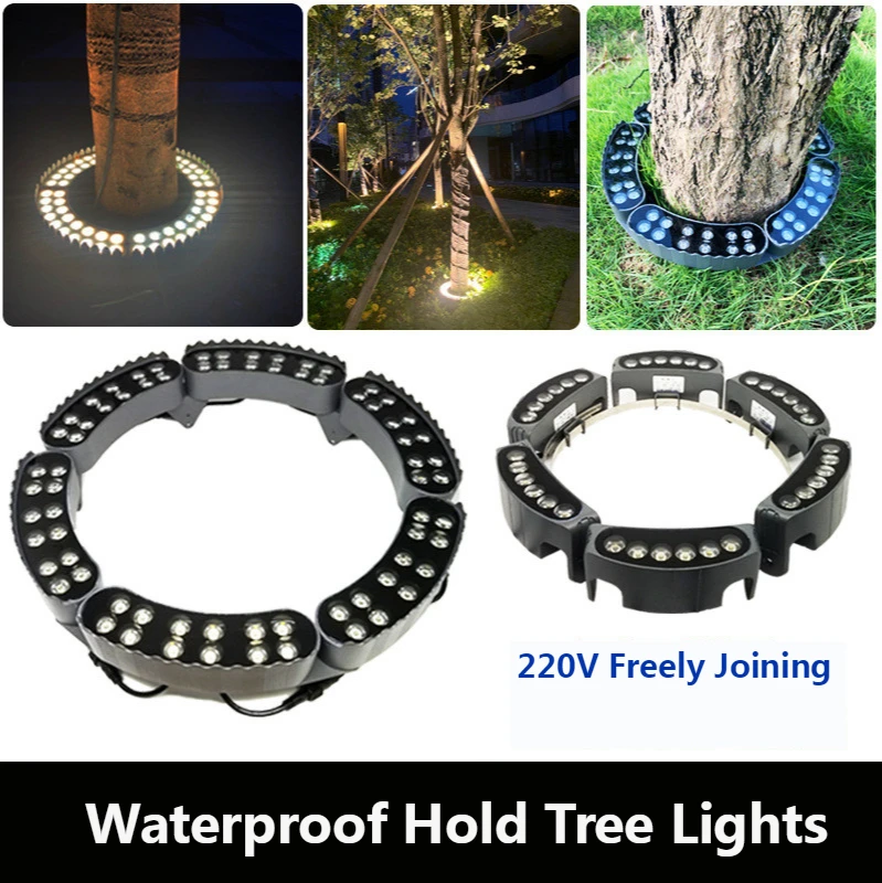 LED Rgb Ring Tree Hugger Light Garden Yard Lighting Shine Tree Lights Flood Lights Outdoor Tile Lamp Garden Lights Outdoor