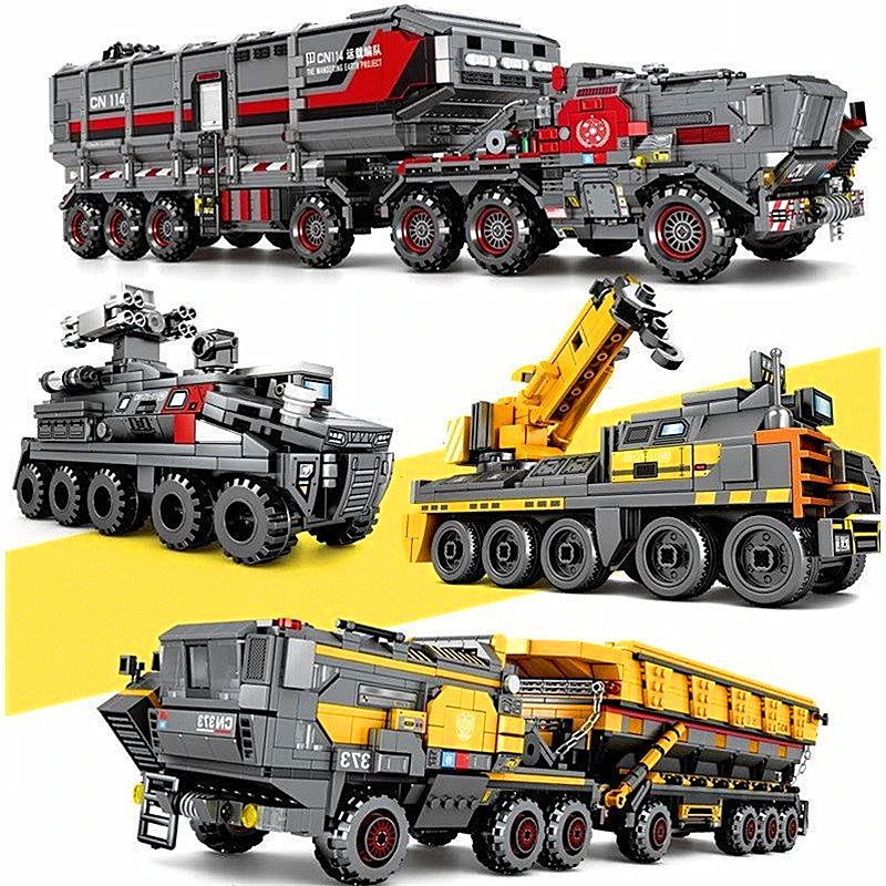 Technic город Перевозчик грузовик блуждающая земля автомобиль астронавт строительные блоки наборы кирпич город совместим для