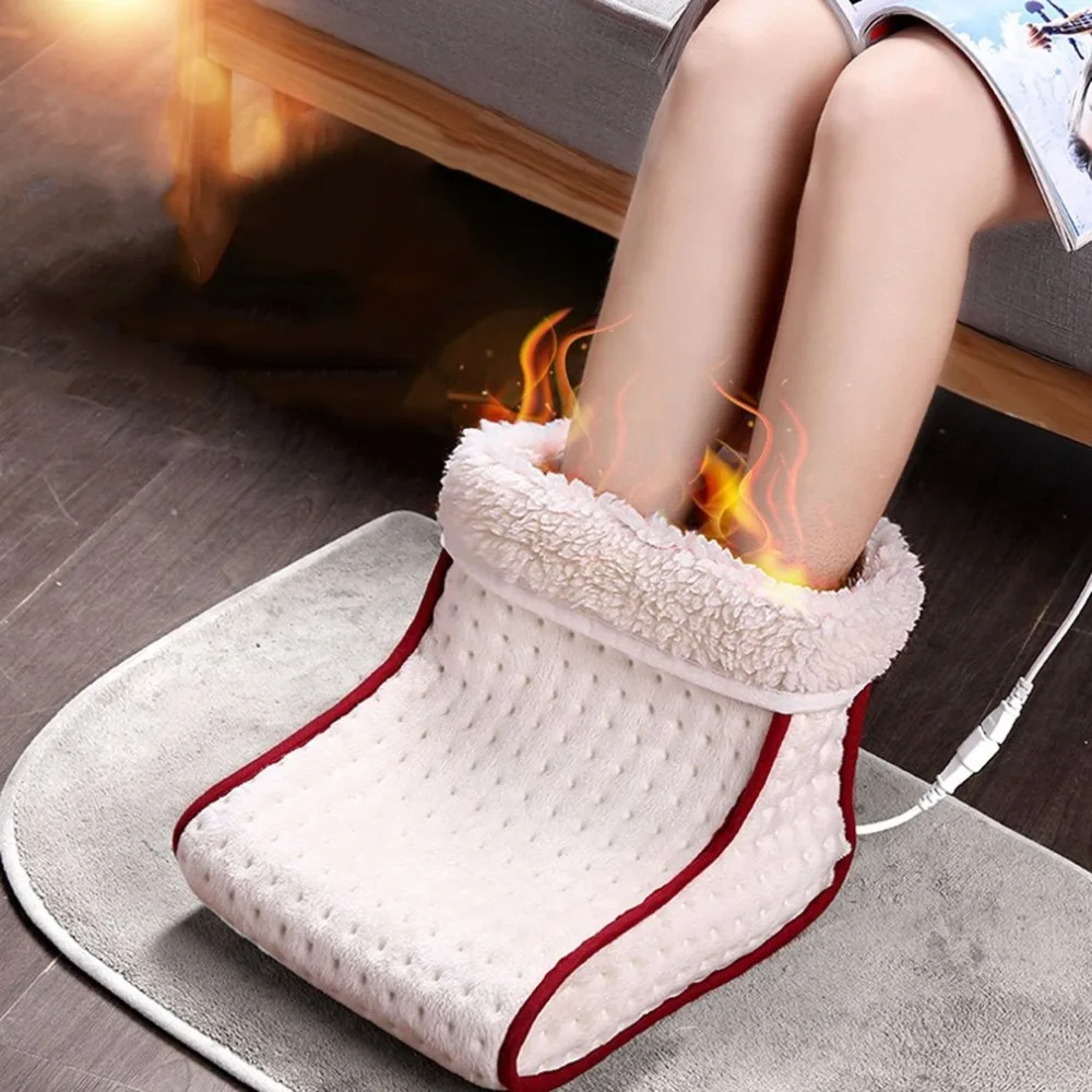 Электрическая теплая моющаяся грелка для ног с вилкой ЕС/США, 5 режимов тепловых настроек, теплая подушка, тепловая грелка для ног, массажная, уютная, с подогревом
