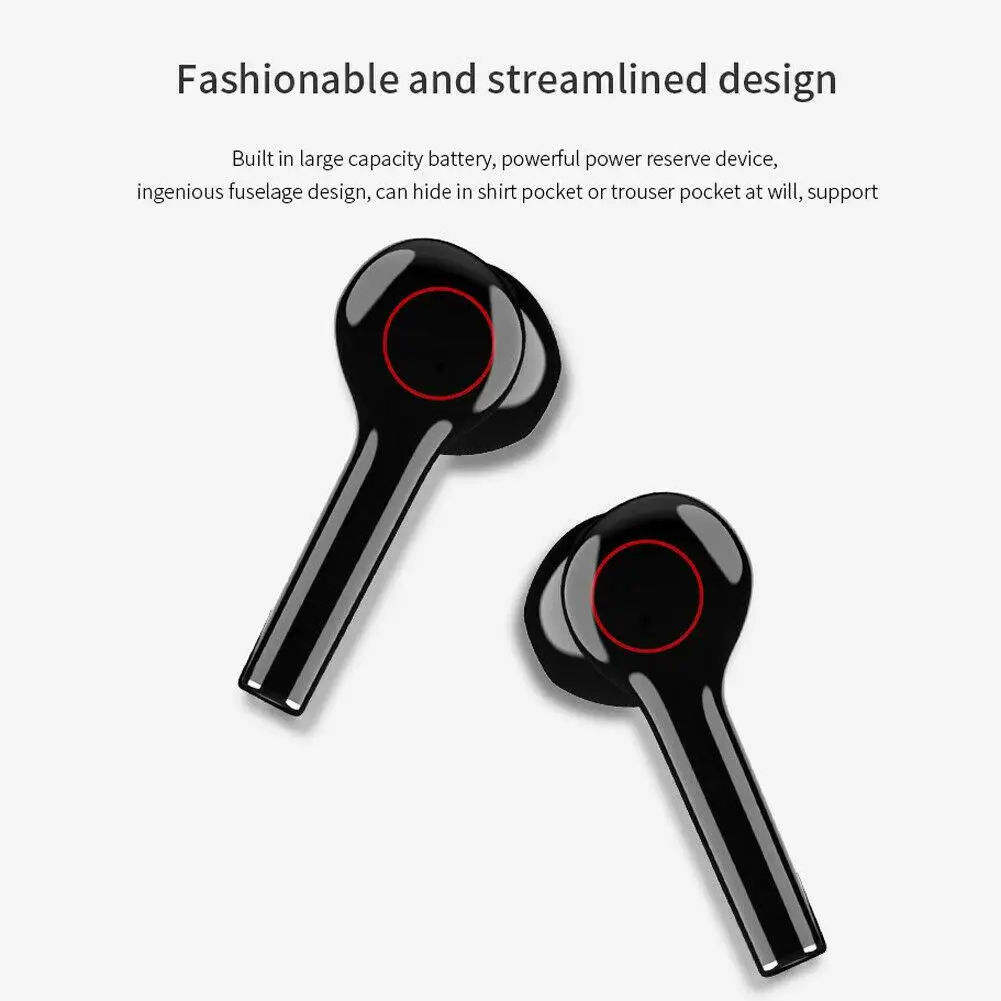 Wireless Earphones Mini Bluetooth Headset TWS Earbuds Stereo Music with Mic Charging Box for Android iPhone Samsung Phones