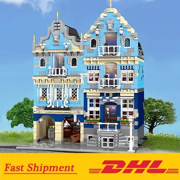 

City Street View Series Lepining House Compatible Creator 10190 Market Street Model Building Blocks Toys For Children