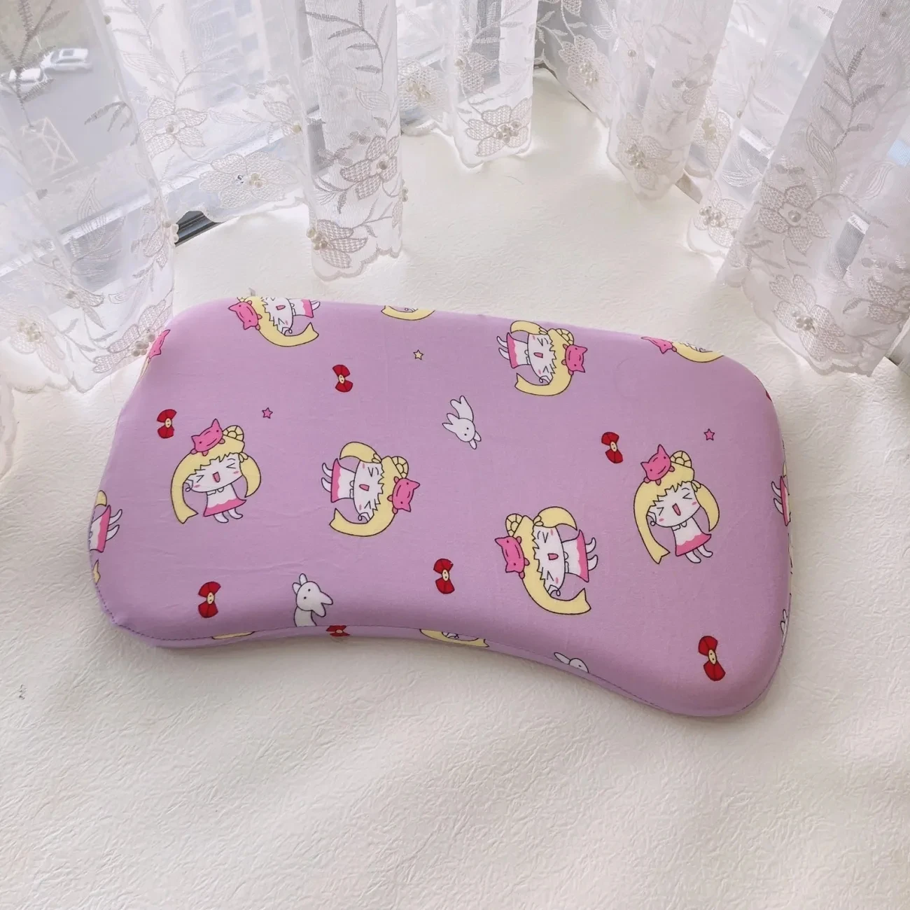 0-3 Years Old Children's Slow Rebound Memory Cotton Pillow Baby Head Shaping Pillow Cartoon Style Newborn Neck Pillow Baby Care baby stuffed pillow