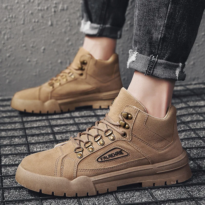 

Autumn British-Style Low Top Martin Boots Men's Outdoor Casual Leather Boot Desert Short Boots Winter Versatile Workwear Fashion