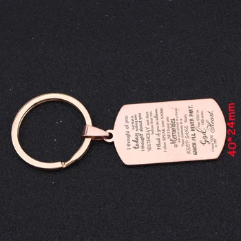 

Dog Tag Keychain Memorial Gift I Thought Of You Today But That Is Nothing New About You Hand Stamped Key Ring Charm Tag