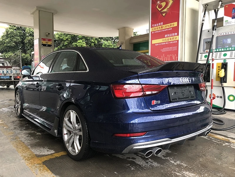 Для Audi A3 S3 RS3- высокое качество R углеродное волокно/FRP задний спойлер на крыло, крышу багажника губы крышка багажника автомобиля стиль