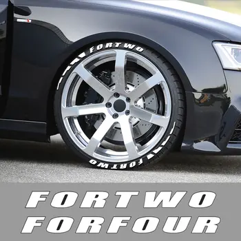 

3D Permanent Rubber Tyre Letter Car Stickers For Mercedes Benz Smart Fortwo EQ Cabrio Forfour Preis W453 W451 Car Accessories