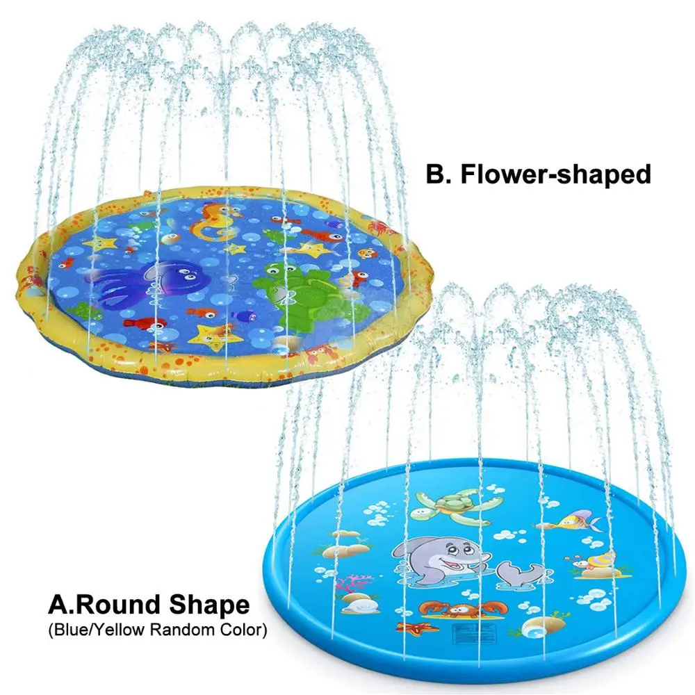Colchoneta de juego antisalpicaduras para niños y niñas, tapete inflable divertido de verano para salpicaduras, juguete de agua para exteriores, 100cm