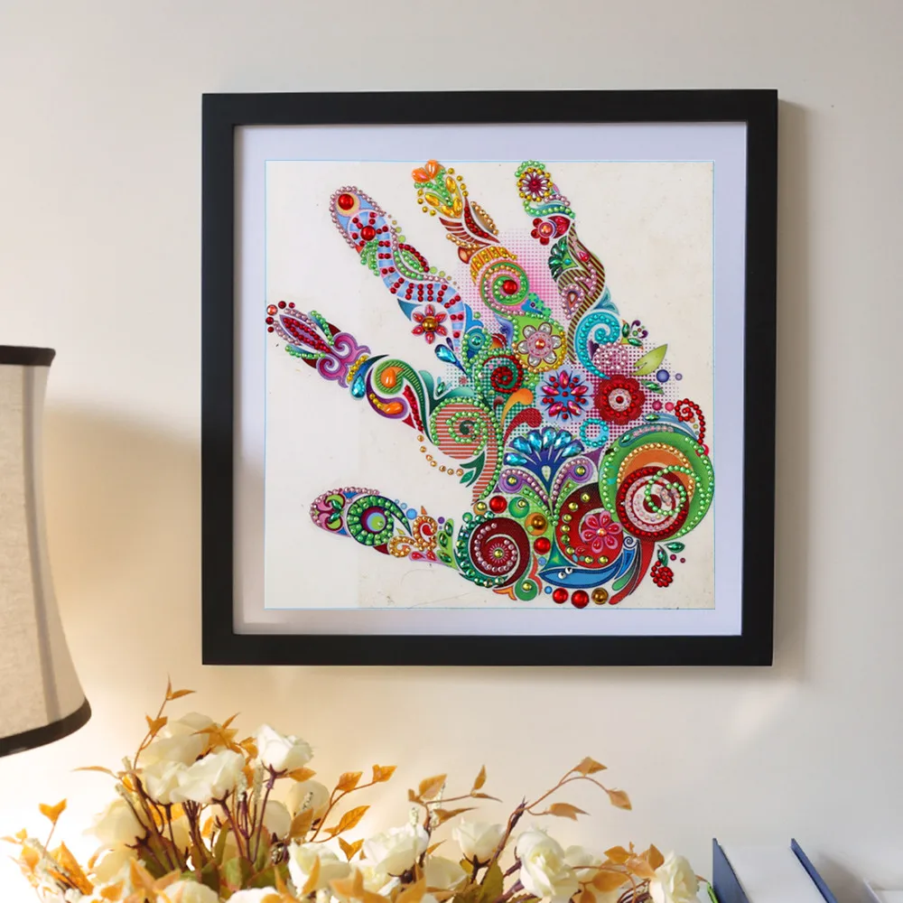 Flower Palm 5D DIY Part Drill Special Shaped Rhinestones Diamond Painting Embroidery Kits Needlework Cross Stitch Mosaic Craft | Дом и сад