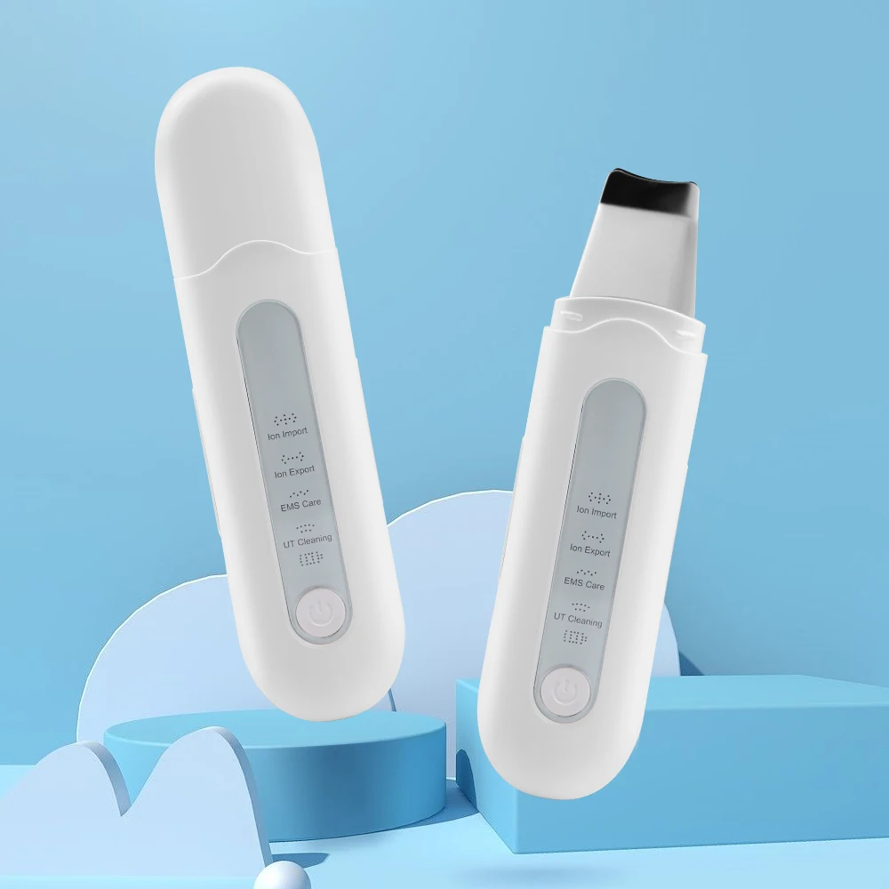 Limpiador Facial ultrasónico para el cuidado de la piel, máquina de limpieza Facial, eliminador de espinillas y acné, pala exfoliante, masajeador Facial