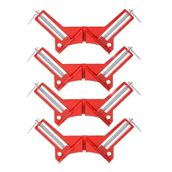 

40x 90 Degree Right Angle Clip Clamps Corner Holder Woodworking Hand Tools Fixed clips Red