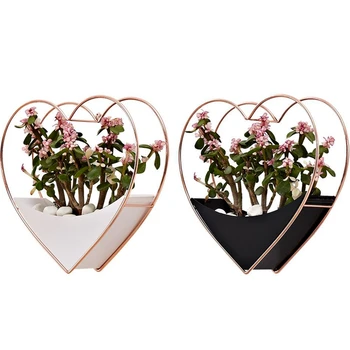 

Home Living Room Wall Decoration Garden Decoration Flowerpot Wall Hanging Decor Succulent Planter Flower Pot Heart Hang Basket