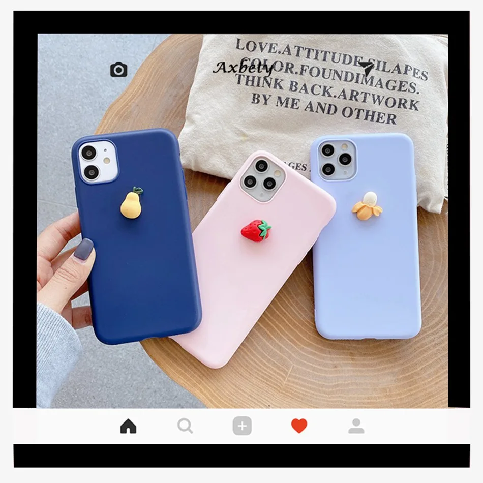 For Xiaomi Mi 9 Lite/CC9 CC9E 10 Pro 3D Cute Banana Orange Pear Strawberry DIY Case SE 8 Lite 5X Soft TPU Cover |