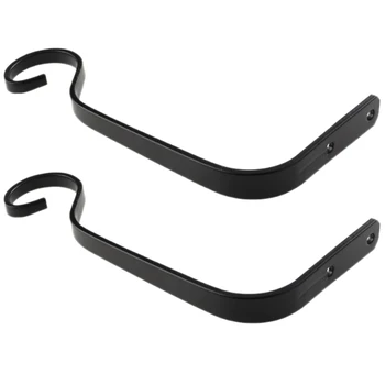 

2PCS 7.3 Inch Wrought Iron Hook Garden Flower Pot Decoration Rustic Retro Wall Bending Bracket