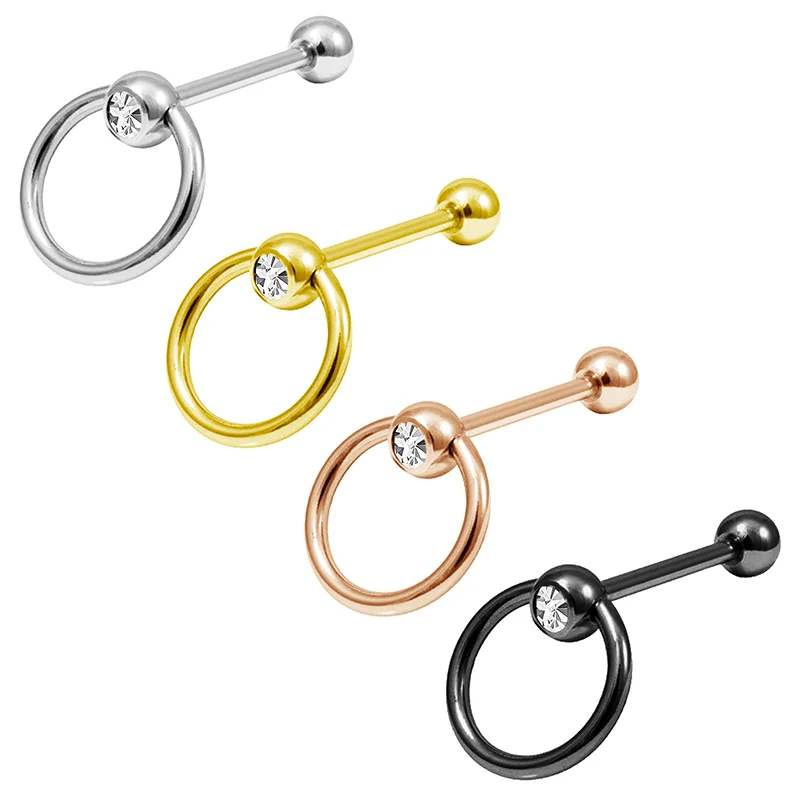 T Shape Top Straight Barbell Tongue Ring Piercing 14G | Украшения и аксессуары