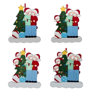 

2020 Merry Christmas Tree Hanging Ornaments Christmas Lights Personalized Xmas L4MB