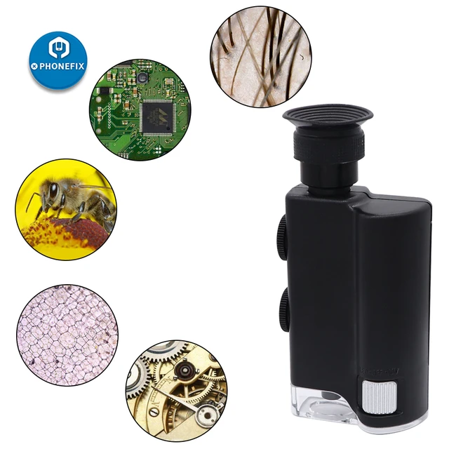 Mini Handheld 60x-100x 200x-240x Pocket Microscope Jewelry