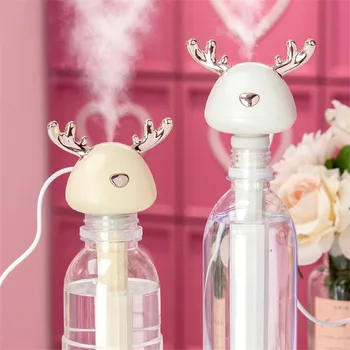 

Portable USB Air Humidifier Cute Cartoon Bottle Mist Maker Aroma Diffuser for Home Office Refresher Detachable Humidification