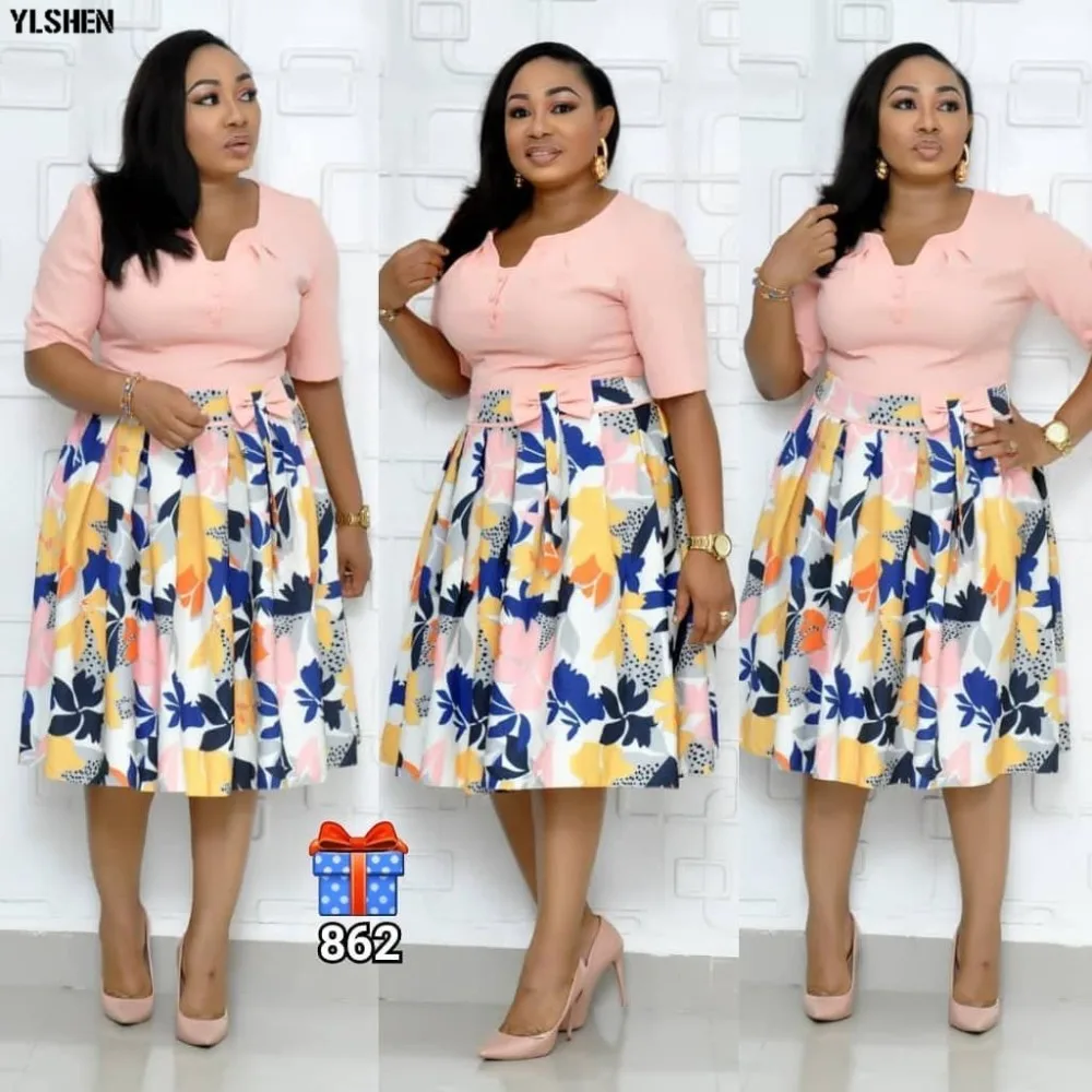 African Dresses for Women Print African Dress Africa Clothing Robe Africaine Femme 2019 Plus Size Ankara Dresses Ladies Clothes 01