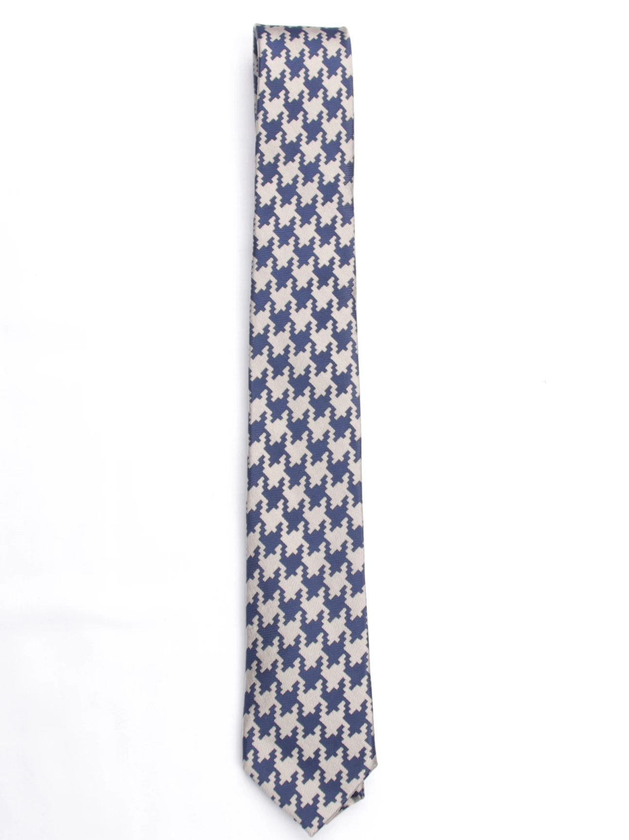 dark blue houndstooth patterned skinny tie with patterns narrow ties