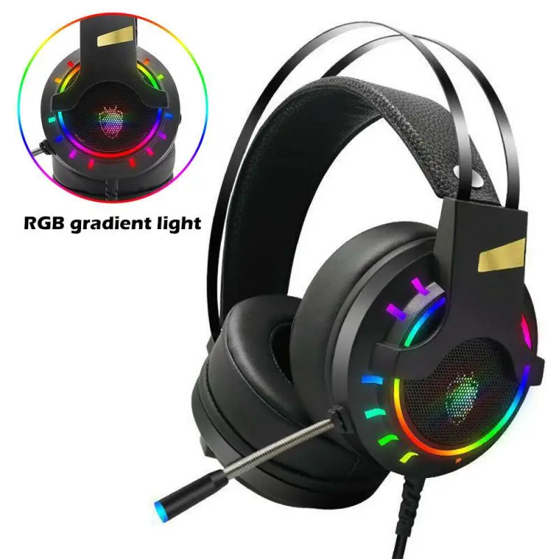 

Игровая гарнитура K3, проводная игровая гарнитура с RGB подсветкой, с объемным звуком и басами, с микрофоном