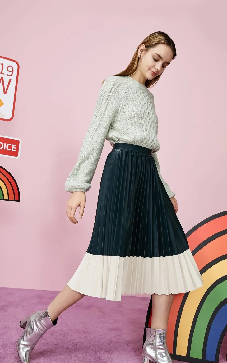 Vero Moda новая стильная плиссированная юбка средней длины | 319316543