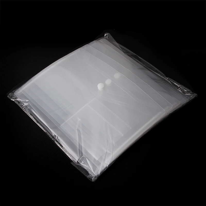 12 unids/set de plástico transparente A5 carpetas de archivo documento espera carpetas de bolsos de presentación de la escuela, la Oficina suministros con bolsillos
