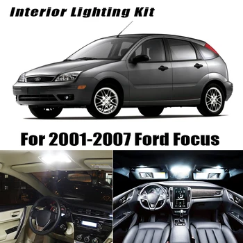 

11Pcs Ultra Bright Car LED Light Bulbs Interior Package Kit For 2001-2007 Ford Focus Canbus Map Dome Trunk License Plate lamp