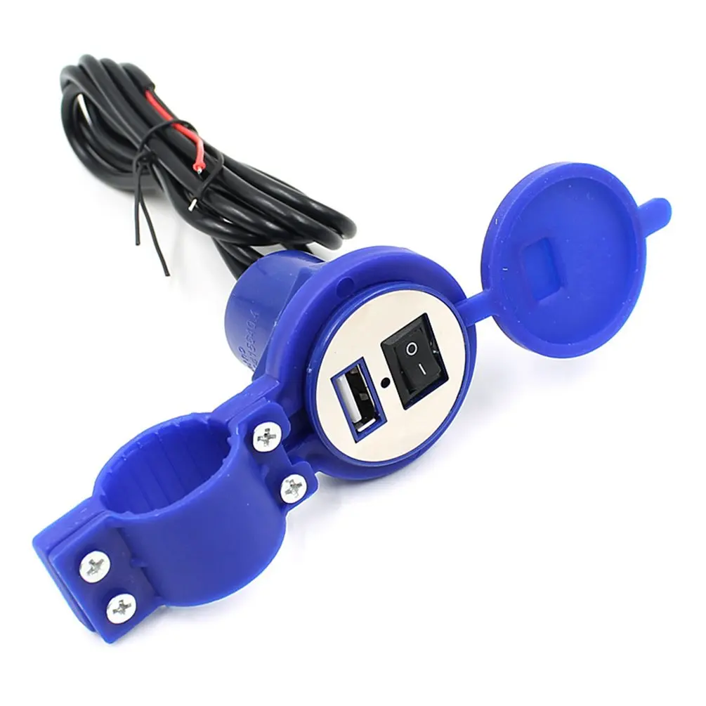 Мотоцикл Usb Автомобильное зарядное устройство с переключателем водонепроницаемый Usb скутер модифицированный мобильный телефон зарядное устройство 12 В материал рекламы