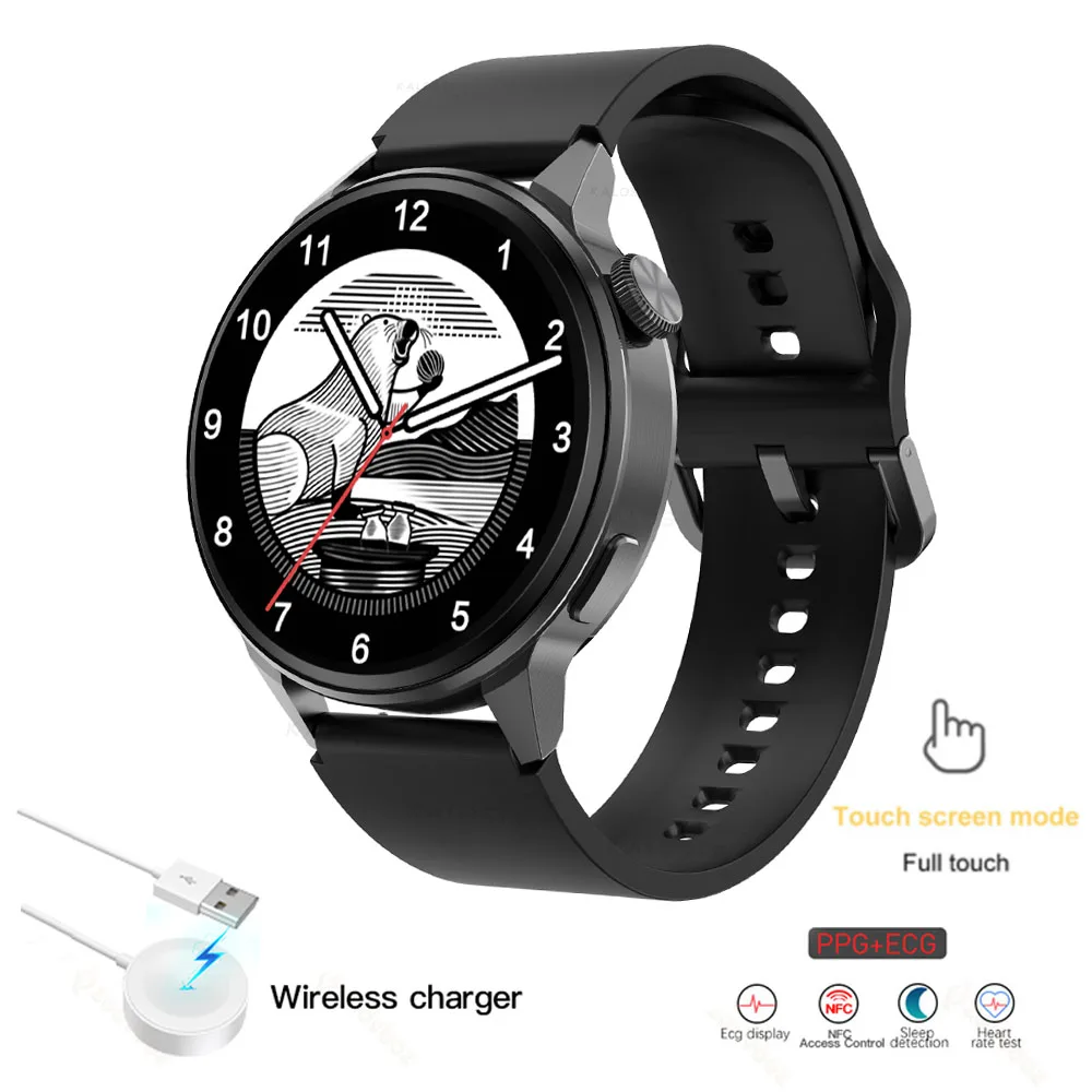 2022 NFC Smart Watch Men Bluetooth Call Sport GPS Track Watch Wireless Charging Custom Dial Heart Rate ECG Smartwatch For Xiaomi 