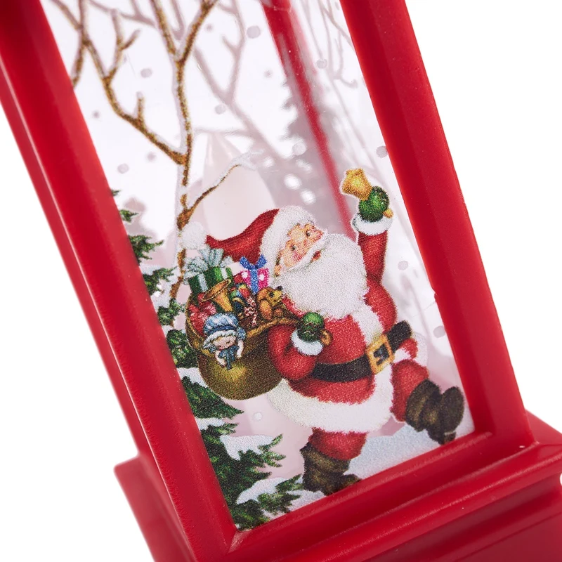 Christmas LED Glow Flame Candlestick Wind Light Decorative Ornaments