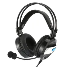 Новая Проводная игровая гарнитура с глубоким басом, игровые наушники, компьютерные наушники с микрофоном, светодиодный светильник, наушники для ПК, ноутбука, компьютера