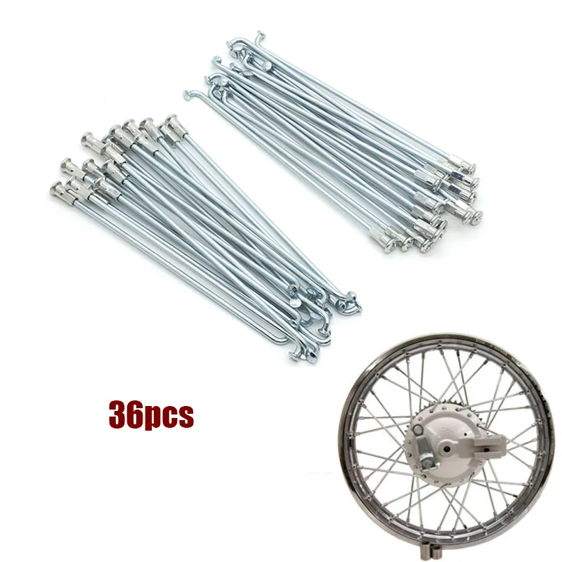 Motorcycle Rear Wheel Steel Spokes Steel Wire Cap Hat 16" motorcycle spokes 36PCS for Honda XL100 CRF100 XR100 CRF XR 100 1979-1985 1981 up