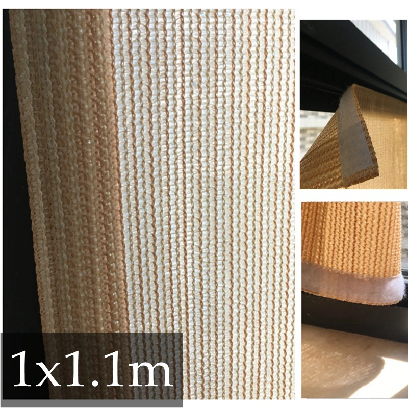 Golden 1x1.1m Москитная сетка окно Магнит сетка Москитная Окно тент сетка Сад тент парус тент ветрило окно ветрило льняное - Цвет: Golden 1x1.1m
