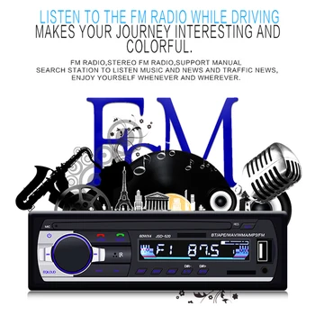 

Car Radio Player 12V Bluetooth Music Player Hands-free MP3In-Dash Call Auto Audio Stereo SD MP3 Player AUX USB 24 System